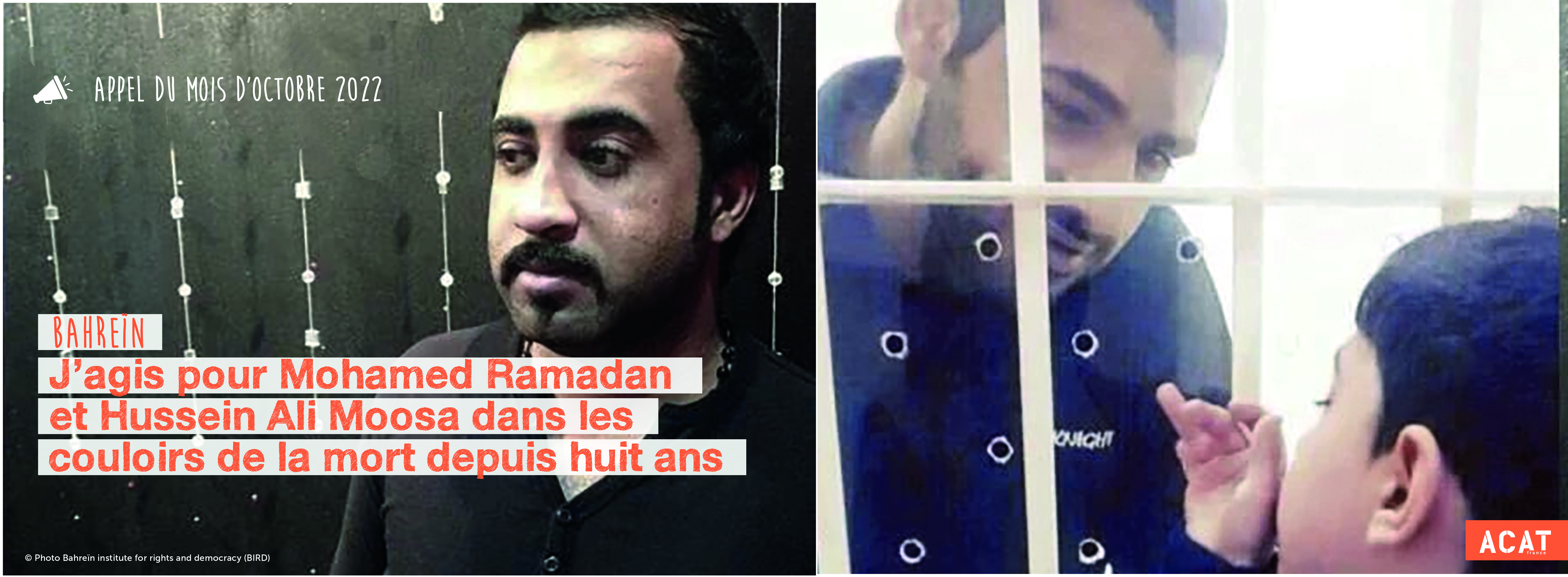 J’agis pour Mohamed Ramadan et Hussein Ali Moosa dans les couloirs de la mort depuis huit ans